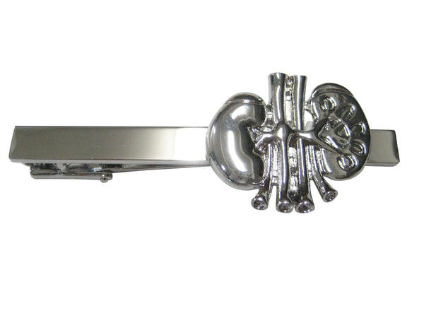 Silver Toned Anatomical Medical Nephrologists Kidney Tie Clip