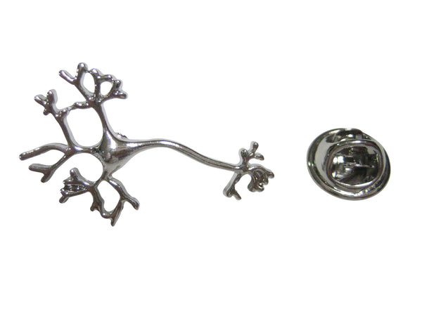 Silver Toned Anatomical Neuron Nerve Cells Lapel Pin