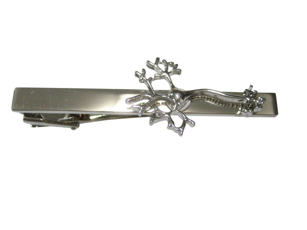 Silver Toned Anatomical Neuron Nerve Cells Tie Clip