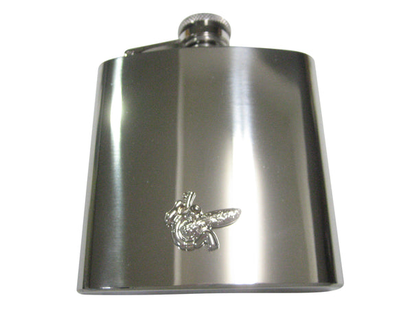 Silver Toned Anatomical Pancreas 6oz Flask