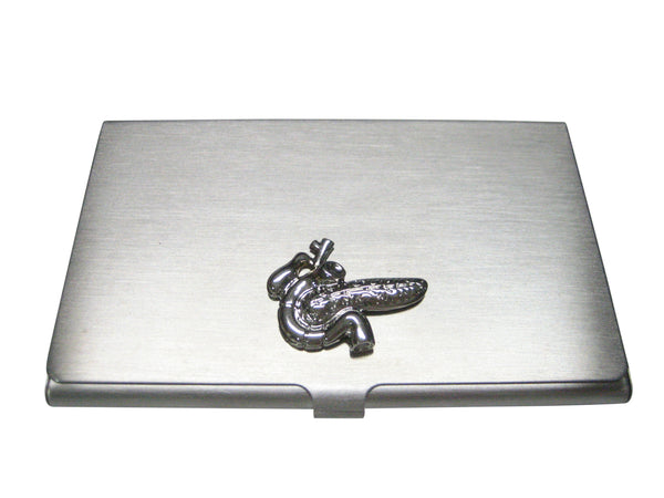 Silver Toned Anatomical Pancreas Business Card Holder