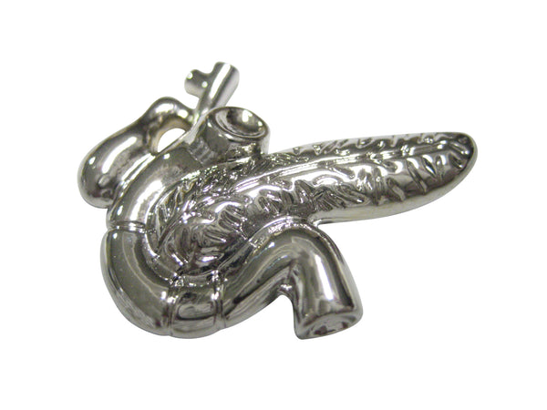 Silver Toned Anatomical Pancreas Magnet