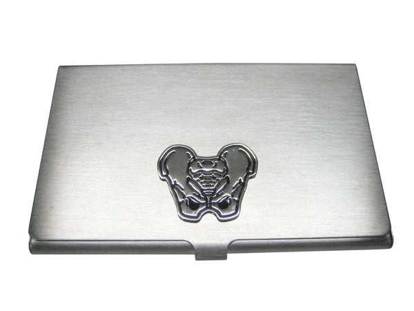 Silver Toned Anatomical Pelvis Business Card Holder