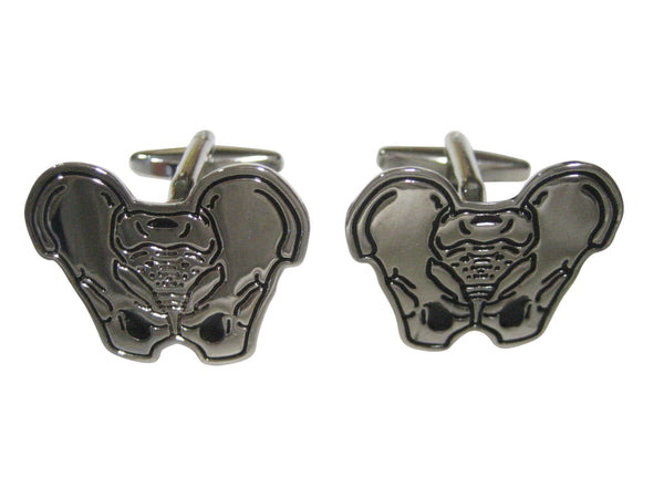 Silver Toned Anatomical Pelvis Cufflinks