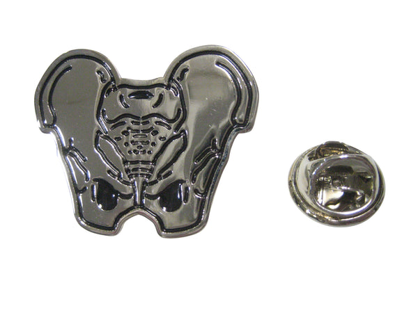 Silver Toned Anatomical Pelvis Lapel Pin