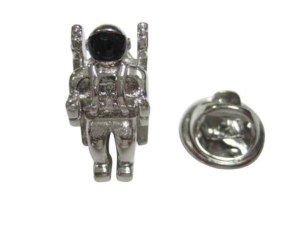 Silver Toned Detailed Space Astronaut Lapel Pin