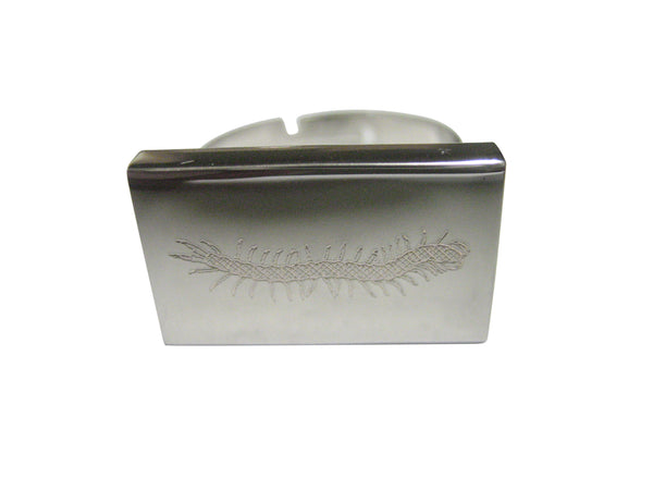 Silver Toned Etched Centipede Bug Insect Adjustable Size Fashion Ring