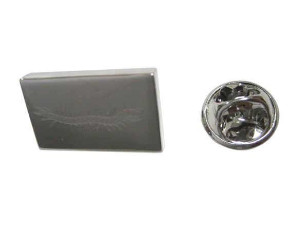 Silver Toned Etched Centipede Bug Insect Lapel Pin