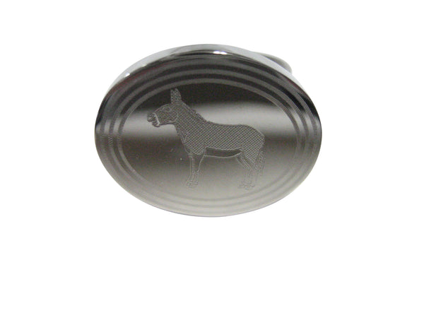 Silver Toned Etched Oval Donkey Adjustable Size Fashion Ring