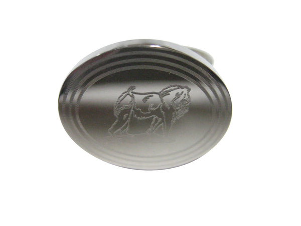 Silver Toned Etched Oval Gorilla Adjustable Size Fashion Ring