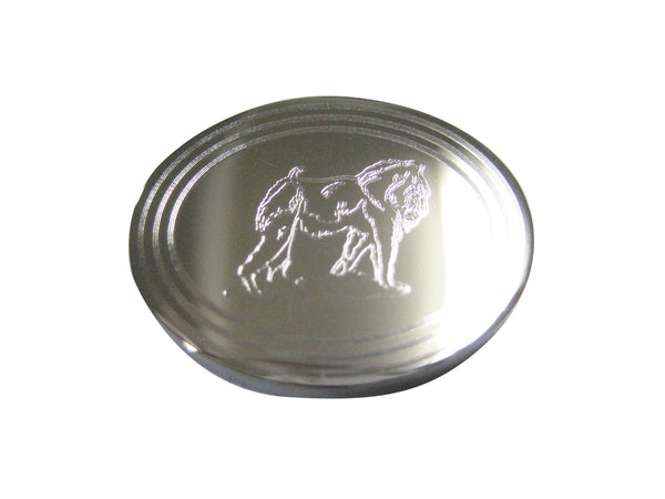 Silver Toned Etched Oval Gorilla Magnet