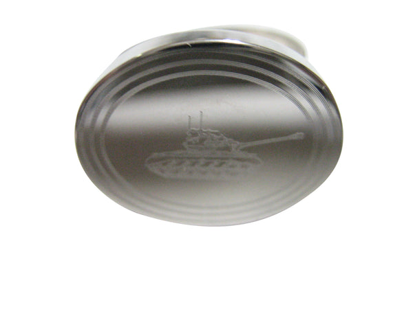 Silver Toned Etched Oval Simple Tank Adjustable Size Fashion Ring