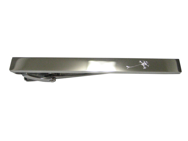 Silver Toned Etched Sleek Anatomical Neuron Nerve Cell Tie Clip