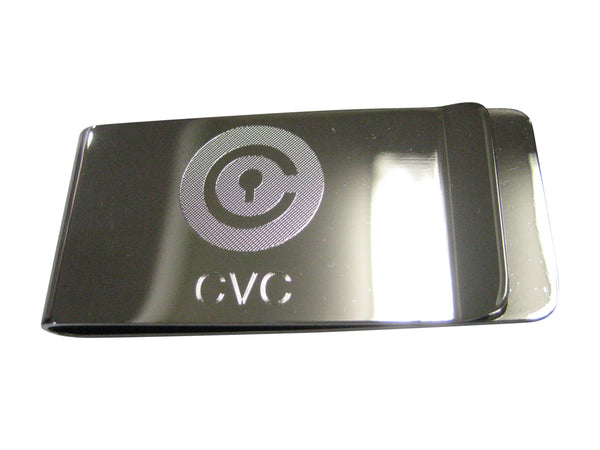 Silver Toned Etched Sleek Civic Coin CVC Cryptocurrency Blockchain Money Clip