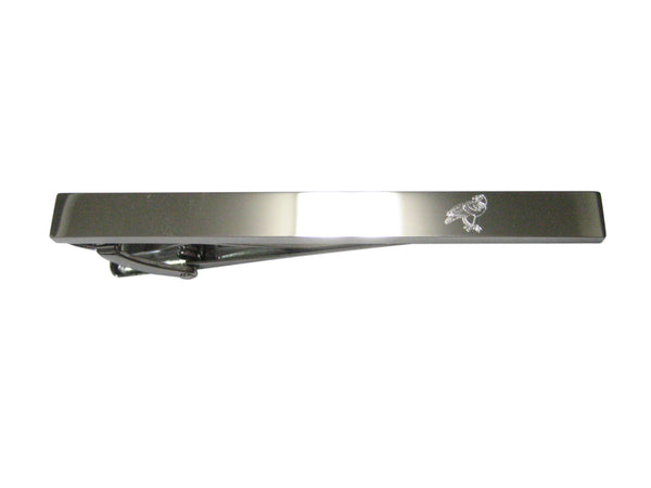 Silver Toned Etched Sleek Eagle Bird Tie Clip