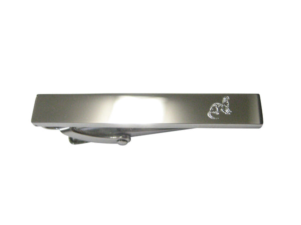 Silver Toned Etched Sleek Ferret Sleek Tie Clip