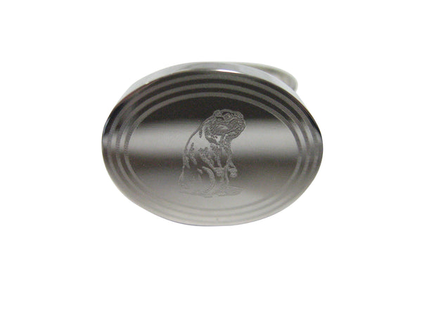 Silver Toned Etched Standing Beaver Adjustable Size Fashion Ring