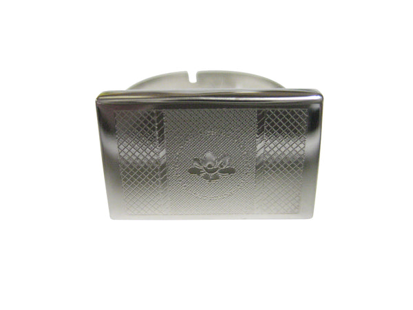 Silver Toned Etched UPDATED NEW Mississippi State Flag Adjustable Size Fashion Ring