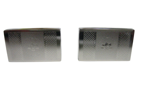 Silver Toned Etched UPDATED NEW Mississippi State Flag Cufflinks