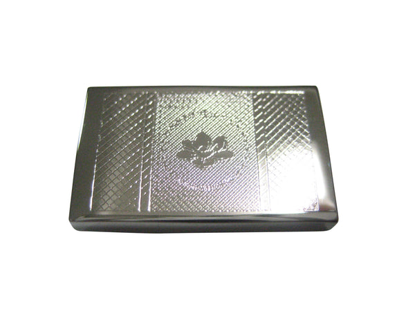 Silver Toned Etched UPDATED NEW Mississippi State Flag Magnet