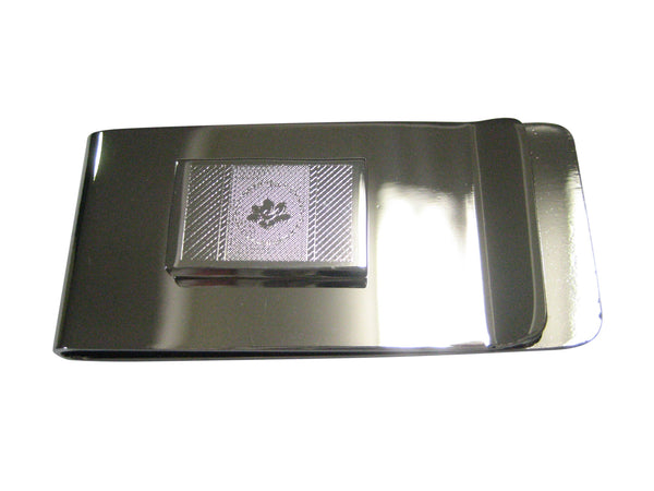 Silver Toned Etched UPDATED NEW Mississippi State Flag Money Clip