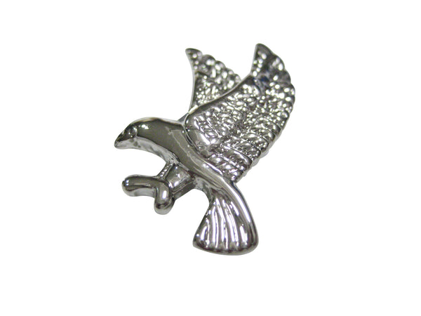 Silver Toned Flying Eagle Bird Magnet