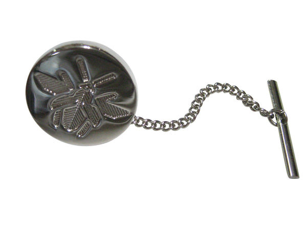 Silver Toned Indented Bee Design Tie Tack