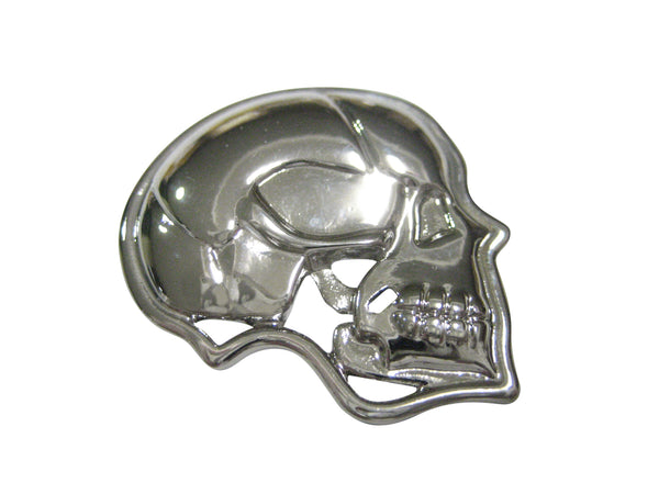 Silver Toned Large Anatomy Skull Magnet