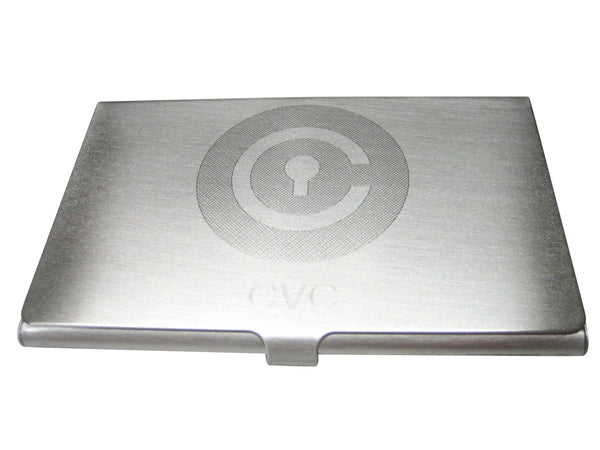 Silver Toned Large Etched Sleek Civic Coin CVC Cryptocurrency Blockchain Business Card Holder