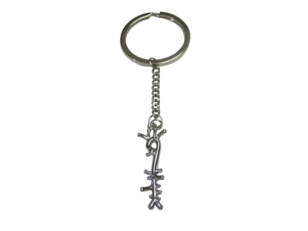 Silver Toned Medical Anatomical Aorta Artery Pendant Keychain