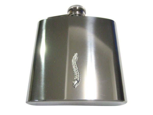 Silver Toned Medical Anatomical Cervical Vertebrae Bone 6oz Flask