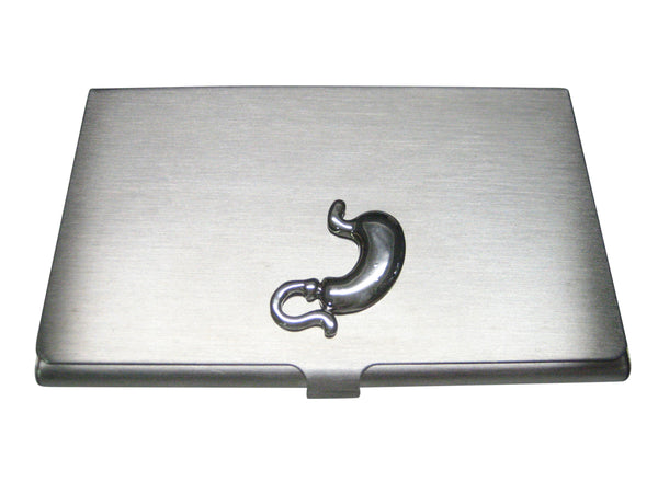 Silver Toned Medical Anatomy Stomach Gastroenterology Business Card Holder