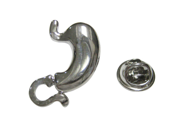 Silver Toned Medical Anatomy Stomach Gastroenterology Lapel Pin