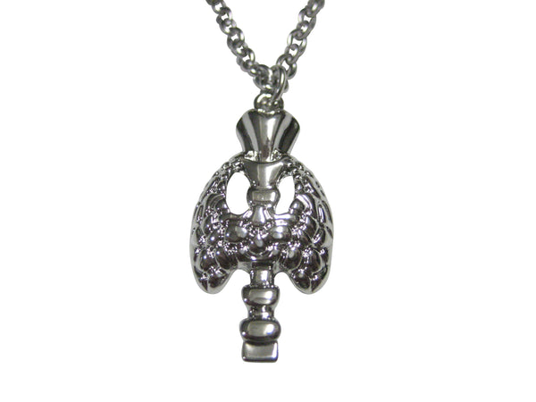 Silver Toned Medical Endocrinology Symbol Pendant Necklace