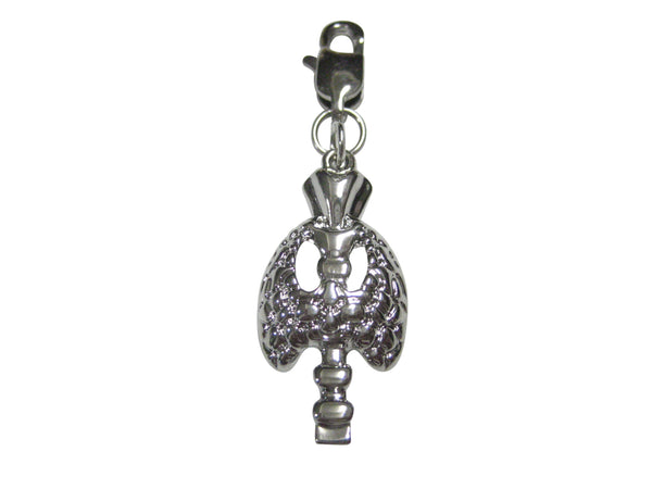 Silver Toned Medical Endocrinology Symbol Pendant Zipper Pull Charm