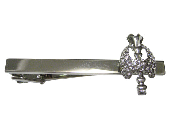Silver Toned Medical Endocrinology Symbol Tie Clip