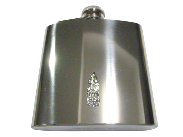 Silver Toned Medical Podiatrist Anatomical Foot Skeleton 6oz Flask
