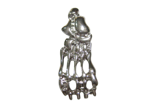 Silver Toned Medical Podiatrist Anatomical Foot Skeleton Magnet