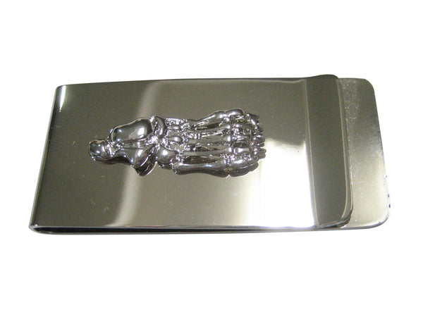 Silver Toned Medical Podiatrist Anatomical Foot Skeleton Money Clip