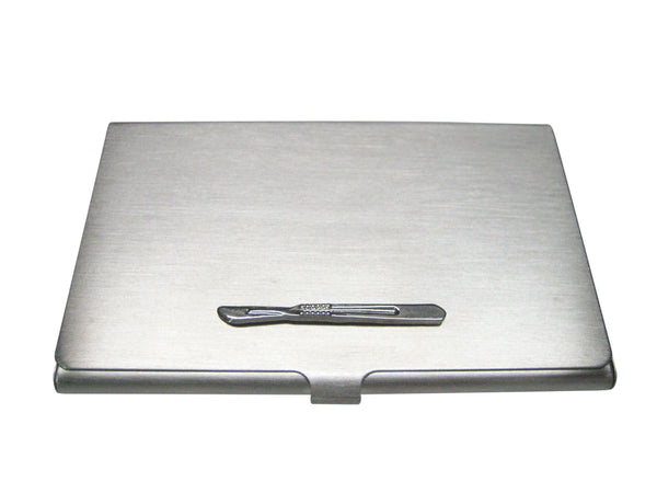 Silver Toned Medical Surgeon Scalpel Knife Business Card Holder