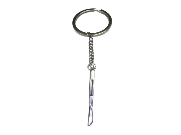 Silver Toned Medical Surgeon Scalpel Knife Pendant Keychain