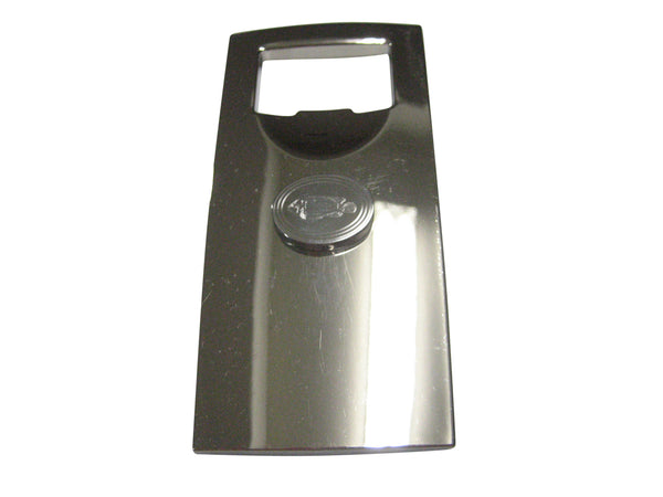 Silver Toned Oval Etched African Cichlid Fish Bottle Opener