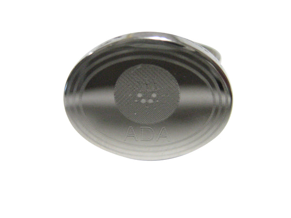 Silver Toned Oval Etched Cardano Coin Cryptocurrency Blockchain Adjustable Size Fashion Ring