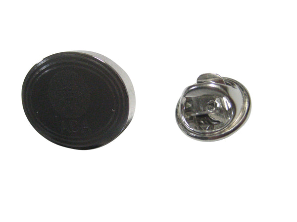 Silver Toned Oval Etched Cardano Coin Cryptocurrency Blockchain Lapel Pin