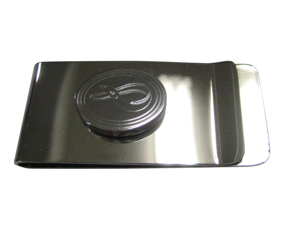 Silver Toned Oval Etched Eel Fish Money Clip