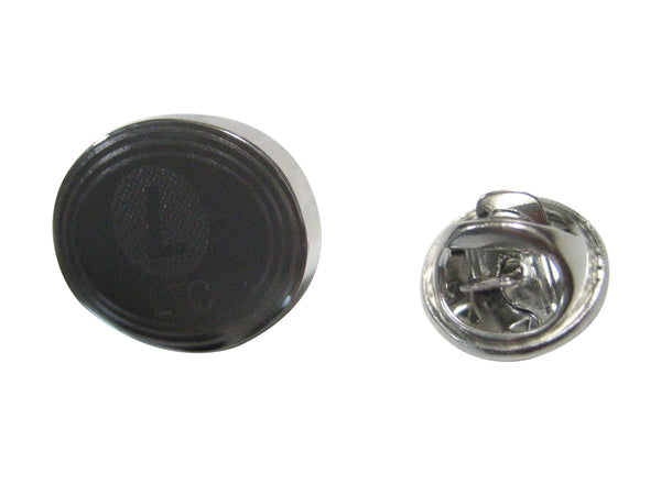 Silver Toned Oval Etched Litecoin Coin Cryptocurrency Blockchain Lapel Pin