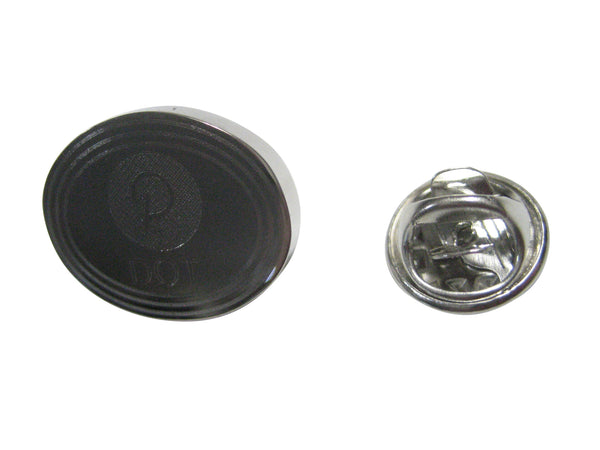 Silver Toned Oval Etched Polkadot Coin Cryptocurrency Blockchain Lapel Pin