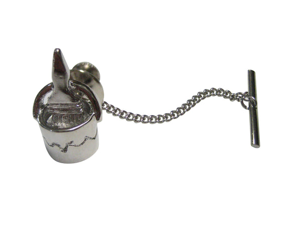 Silver Toned Paint in Paint Bucket Painter Tie Tack
