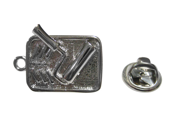 Silver Toned Painting Roller in Tray Painter Lapel Pin