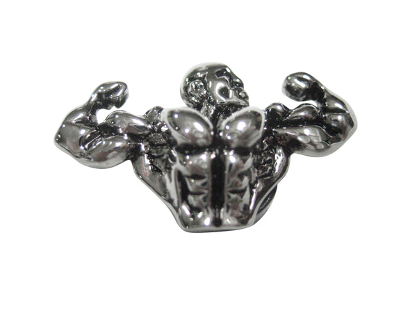 Silver Toned Powerlifting Body Builder Magnet